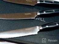 картинка 1 прикреплена к отзыву 🔪 PICKWILL 8-Piece Serrated Steak Knives Set - German Stainless Steel, Full Tang, Gift Box Included от James Ssims