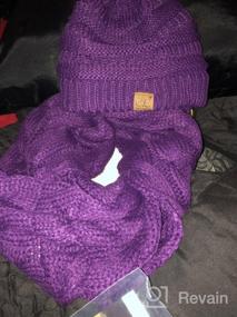 img 5 attached to Womens Infinity Scarf And Slouchy Knit Beanie Set - Stylish And Cozy Winter Wear By Funky Junque