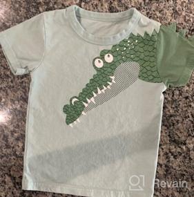 img 5 attached to JUNOAI Dinosaur Crewneck T Shirts - Boys' Toddler Clothing