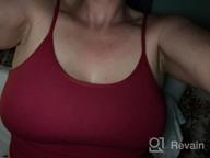 img 1 attached to Essential Women'S Cotton Camisole Tank Tops With Shelf Bra - 3 Pack review by Ashlee Washington