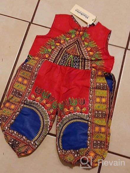 img 1 attached to Adorable African Inspired Baby Rompers: Colorful Dashiki Print Jumpsuit For Your Toddler review by Branden Type