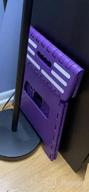 img 1 attached to Upgraded Acko 13 Inch Folding Step Stool - Lightweight Plastic Foldable Kitchen Stool For Kids And Adults - Purple Plastic Stepping Stool For High Reach Areas review by Amanda Mason