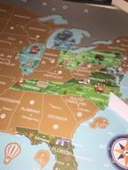 img 1 attached to Newverest Scratch Off Map Of The USA - For Kids & Adults, Premium Travel Map Poster Fits 24 X 17 Inches Frame - With 50 Animal Cards, Scratch Tools, Storage Bag & Gift Tube review by Kim Thomas