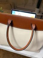 img 1 attached to Vintage Ladies Leather Briefcase For Business - Slim Shoulder Bag For 15.6 Inch Laptop By CLUCI review by Jacob Richmond