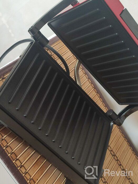 img 2 attached to Sandwich maker Kitfort KT-1609 Panini Maker, red review by Anastazja Jelisiejew ᠌