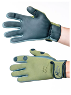 windproof sports fleece neoprene winter gloves khaki logo