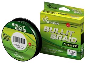 img 4 attached to Плетеный шнур ALLVEGA BULLIT BRAID d=0.16 мм, 135 м, 10.2 кг, dark green, 1 шт.