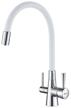 kitchen faucet (sinks) lemark comfort lm3075c white/chrome logo