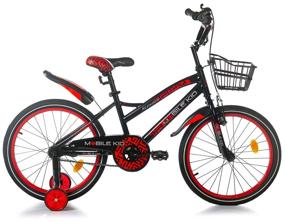 img 4 attached to Bicycle for children with training wheels Mobile Kid Slender, 20 inches, black-red