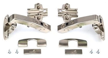 hinge hettich sensys 8639i with mounting plates and end caps, 2 pcs., hinge type: inset, nickel logo