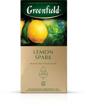 black tea greenfield lemon spark in bags, 25 pak. logo