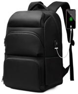 backpack mypads m2716 made of high-quality wear-resistant moisture-proof oxford fabric for laptops 17/17.3 inches with a usb charging port and earphone. logo