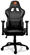 gaming chair cougar armor one, upholstery: imitation leather, color: black логотип