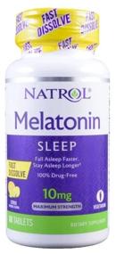 img 4 attached to Melatonin Fast Dissolve tabs, 10 mg, 60 pcs, 1 pack, citrus