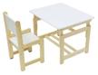 polini kids set table+chair eco 400 sm 68x55 cm white/natural logo