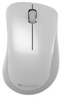 canyon 2.4 ghz wireless mouse , with 3 buttons, dpi 1200, battery: aaa*2pcs , pearl white gray67*109 logo