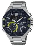 casio edifice ecb-10db-1a quartz watch, alarm clock, app time setting, stopwatch, countdown timer, chronograph, waterproof, display backlight logo