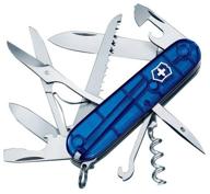 multitool victorinox huntsman transparent blue логотип