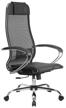 computer chair metta set 4 ch oval office, upholstery: imitation leather/textile, color: black logo