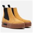 puma mayze chelsea suede women's boots brown, size 37 eu logo