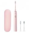 soocas x3u electric toothbrush global version, sonic, three heads, 4 cleaning modes, pink logo