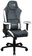 computer chair aerocool crown gaming, upholstery: textile, color: steel blue логотип