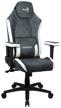 computer chair aerocool crown gaming, upholstery: textile, color: steel blue logo