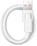 кабель huawei usb type-c 6a, белый. логотип