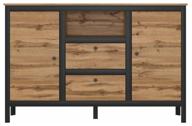 cabinet for living room, office furniture brw loft kom2d2s/150, wxdxh: 150x39x99 cm, color: wotan oak логотип