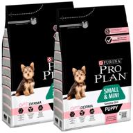 dry food for puppies pro plan with sensitive skin, with a high content of salmon 1 pack. x 2 pcs. x 3 kg (for small and dwarf breeds) логотип