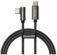 fast charging cable / game charging cable baseus legend (catcs-01) usb-c/usb-c 100w 1m (black) logo