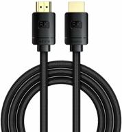 hdmi cable baseus high definition series cakgq-l01 hdmi 8k to hdmi 8k adapter cable black, length 3 m logo