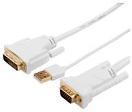 кабель atcom dvi-d - vga/usb (at9505), 1.8 м, белый логотип