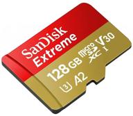 memory card sandisk extreme microsdxc 128gb sd adapter 160/90mb/s logo