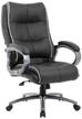 brabix strong hd-009 executive computer chair, upholstery: imitation leather/textile, color: black/grey logo