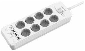 img 4 attached to HARPER UCH-650 8 sockets, 5 m, white
