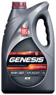 synthetic motor oil lukoil genesis armortech hk 5w-30, 4 l, 1 pcs логотип
