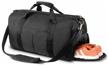 fitness bag black with shoe compartment logo