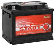 battery extra start 6ct-60n r+ (l2) 242x175x190 логотип