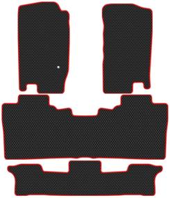 img 4 attached to Vehicular mats in salon EVA Allmone for Ford Explorer III (U152) (2001 - 2005) +3 row, black with red edge, 4pcs. / Ford Explorer