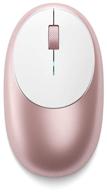 satechi m1 bluetooth wireless compact mouse, rose gold logo