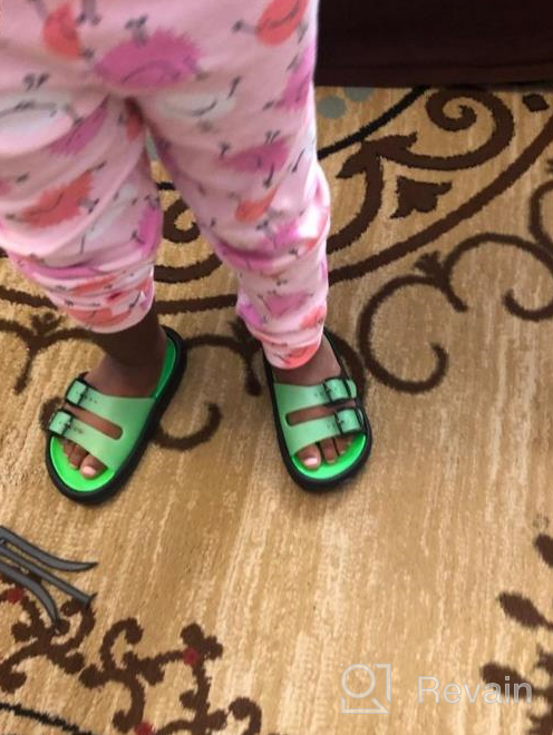img 1 attached to Lightweight Slide Sandals For Boys And Girls - Ideal For Beach, Pool Or Bath - Water Shoes For Kids (Toddler/Little Kid) By LONSOEN review by Megan Rogers