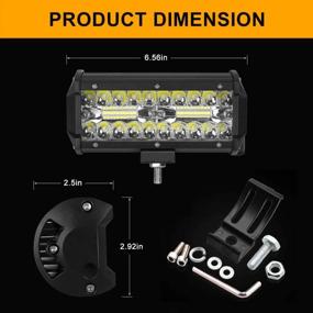img 2 attached to Illuminate Your Off-Road Adventures With 240W Flood Beam LED Work Light Bar - Perfect For ATV, SUV, Jeep And Boats!
