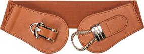 img 2 attached to Elastic Vintage Cinch Buckle Women's Belts by BlackButterfly - Stylish Accessories for Women