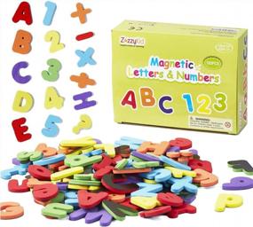 img 4 attached to 103 Foam Magnetic Letters & Numbers For Kids: Early Education Alphabet And Math Learning Toy Set