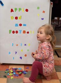 img 1 attached to 103 пенопластовые магнитные буквы и цифры для детей: набор игрушек для раннего обучения алфавиту и математике