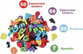 img 2 attached to 103 пенопластовые магнитные буквы и цифры для детей: набор игрушек для раннего обучения алфавиту и математике