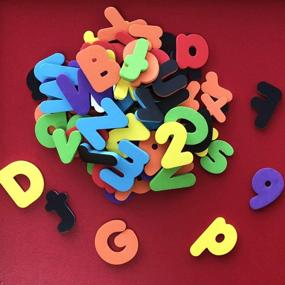 img 3 attached to 103 пенопластовые магнитные буквы и цифры для детей: набор игрушек для раннего обучения алфавиту и математике