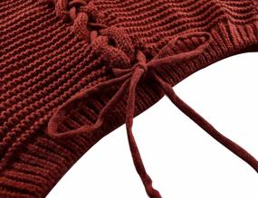 img 1 attached to Дерзкий и шикарный: укороченный свитер с люверсами и шнуровкой для женщин PrettyGuide'S