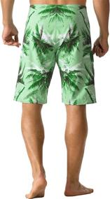 img 2 attached to Quick-Dry Men'S Swim Trunks With Adjustable Waistband And Pocket - Board Shorts For Beach And Pool Activities By Nonwe